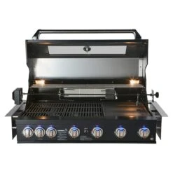 Smart Black 6 Burner Built-In BBQ 9 Smart Black 6 Burner Built-In BBQ -Joes BBQs Store Smart 6 Burner Built In BBQ Black 601WB W Front Hood Open 14596.1631917402