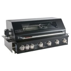 Smart Black 6 Burner Built-In BBQ And Smart 190L Outdoor Drinks Chiller With Heated Glass Door In Black -Joes BBQs Store Smart 6 Burner Built In BBQ Black 601WB W Front Left2 51105