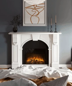 Ambe Square 30 Inch Electric Fireplace