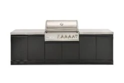 Crossray Outdoor Kitchen 4 Burner BBQ & Double Side Cabinets