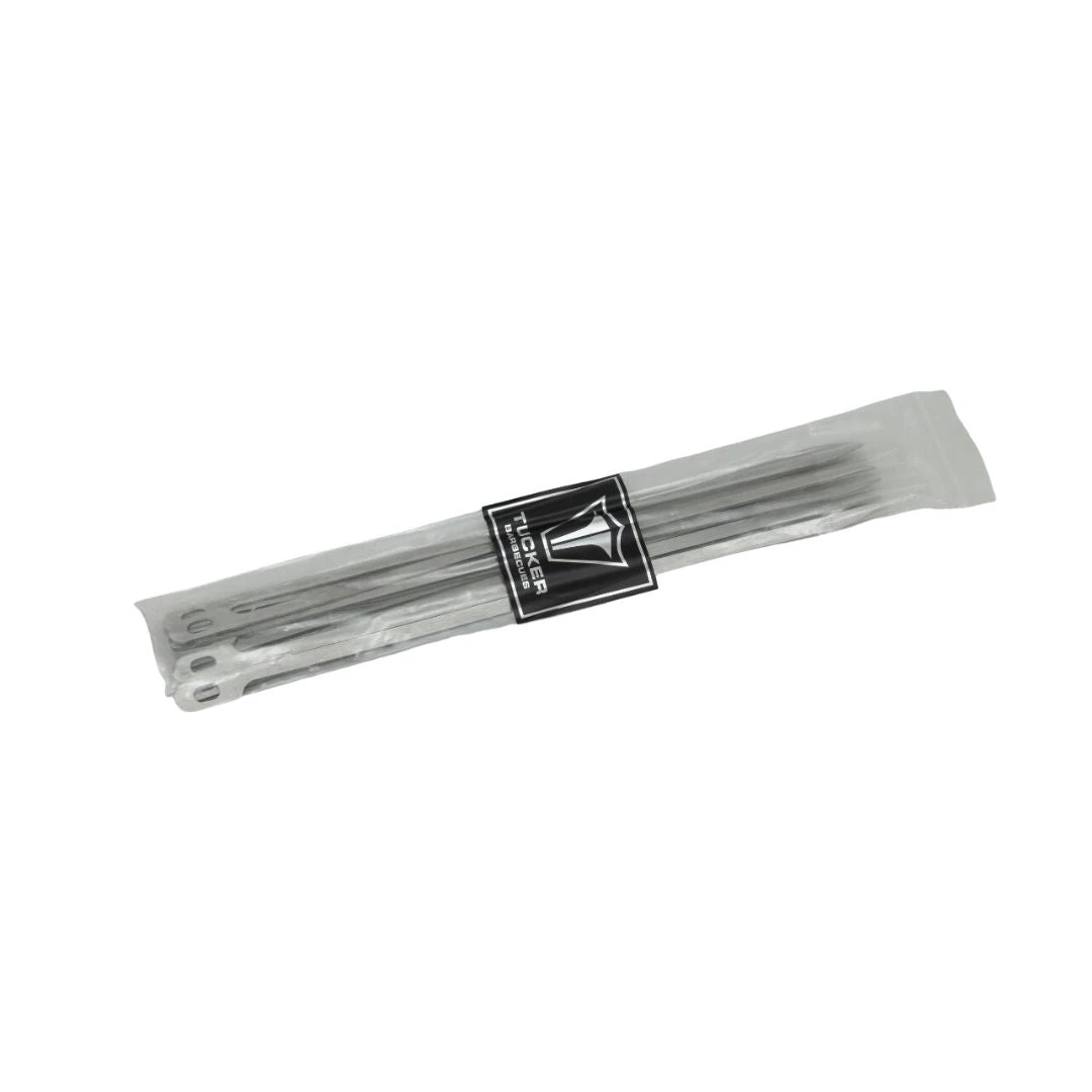 Tucker Stainless Steel 300mm Flat Skewers (12 Pack) 2 Tucker Stainless Steel 300mm Flat Skewers (12 Pack) - Image 2