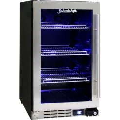 Schmick 95 Litre 304 Stainless Steel Single Door Bar Fridge - JC95B -Joes BBQs Store Under Bench Bar Fridge Glass Door Model JC95B 1