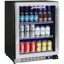 Schmick 132 Litre Single Glass Door Under Bench Bar Fridge - JC132B