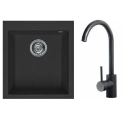 Artusi Black Sink And Tap