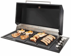 Artusi Jet Black Built In BBQ With Black Roasting Hood