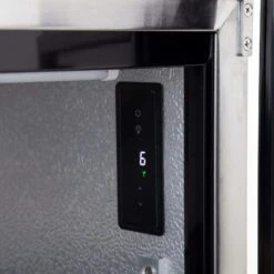 Gasmate 97 Litre Premium Single Glass Door Bar Fridge With Aluminium Interior - BFR1080 -Joes BBQs Store bfr1080 bfr2080 gasmate glass door bar fridge 01 web wfksjqrrbhtd