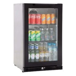 Gasmate 97 Litre Premium Single Glass Door Bar Fridge With Aluminium Interior - BFR1080