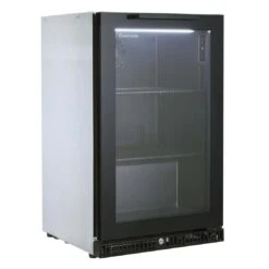 Gasmate 97 Litre Premium Single Glass Door Bar Fridge With Black Interior - BFR1088 -Joes BBQs Store bfr1088 gasmate single door bar fridge 10 2 web wfptnhokrbed