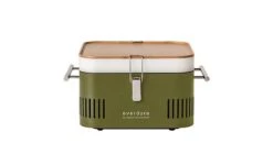 Everdure By Heston Blumenthal Cube Charcoal BBQ Khaki + 1kg Beech Charcoal