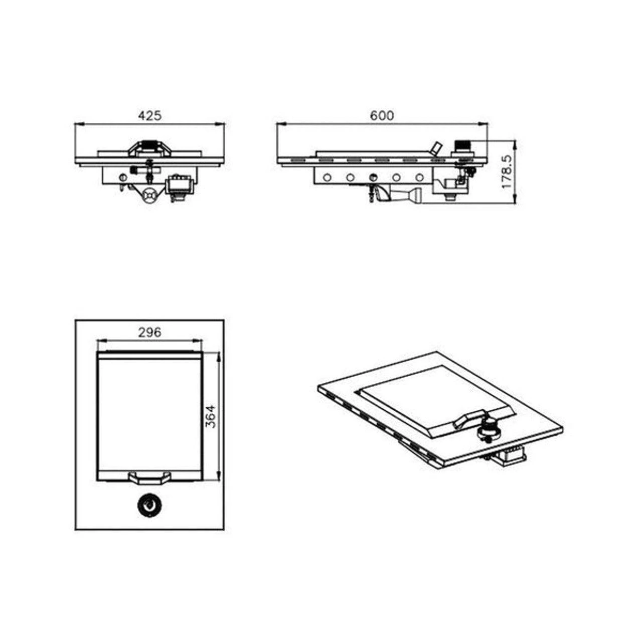 Smart Drop-In Side Burner Gas BBQ Cooktop In Stainless Steel 4 Smart Drop-In Side Burner Gas BBQ Cooktop In Stainless Steel - Image 4